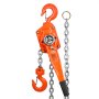 VEVOR rateltakel staal 3T draagvermogen katroltakel 5.8m hefhoogte hefboomtakel Ф10x30mm hijsketting maat kettingtakel 320N trekkracht heavy-duty dubbele pal rem ratel kettingtakel