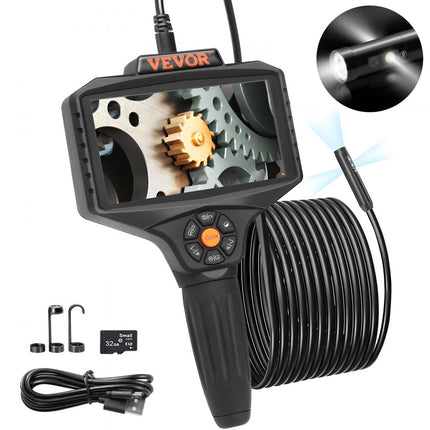 VEVOR endoscoop camera drievoudige lens 5" Ips scherm 854x480 inspectie camera 5m kabel pijp camera 5000mAh batterij voor 5-6 uur riool camera IP67