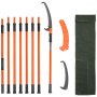 VEVOR telescopische snoeizaag, koolstofstalen blad, snoeizaag met 8 telescopische stokken, in hoogte verstelbaar, 2,24 m-8,24 m, handzaag, stokzaag, draagtas, handstokzaag, tuingereedschap voor snoeiwerkzaamheden