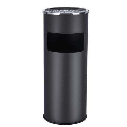 Derins Standaschenbecher für draußen Mülleimer mit Aschenbecher Abfalleimer mit Inneneimer 60,5 x 24,5 cm 30 L Schwarz LTB17C