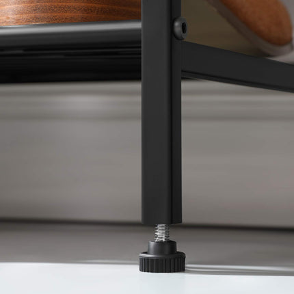 SONGMICS Schuhregal, Schuhregal mit 8 Etagen, schmal, für 16–24 Paar Schuhe, platzsparend, viel Stauraum, Metallregal, 44,6 x 30,5 x 128,5 cm, schwarz LMR028B01