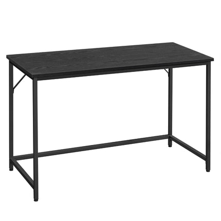 Derins Schreibtisch, Computertisch, Bürotisch, für Arbeitszimmer, Schlafzimmer, 60 x 120 x 76 cm, Industrie-Design, Metallgestell, schwarz LWD039B56