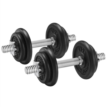SONGMICS Halterset, dumbbells Gietijzeren Verstelbaar, set van 2