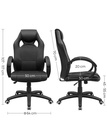 Songmics OBG56B Bureaustoel, gamingstoel, directiestoel