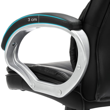 Songmics Bureaustoel Draaistoel Computerstoel Zwart