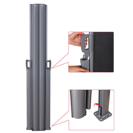 SONGMICS Dubbele zijluifel, uittrekbaar, 1,6 x 6m (H x L)GSA320G