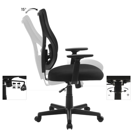 SONGMICS OBN36BK-2 Office chair, 2-piece set