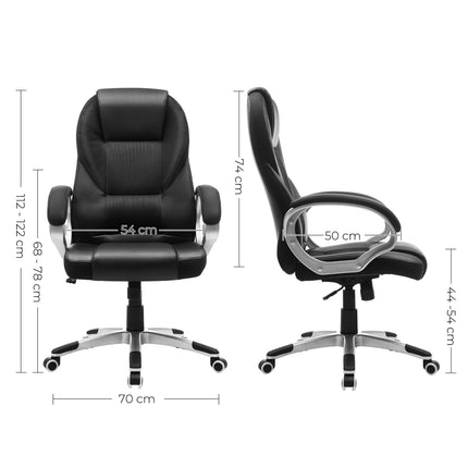 SONGMICS OBG22B Office chair, upholstery, Large, Black