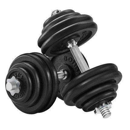 SONGMICS Halterset, dumbbells Gietijzeren Verstelbaar, set van 2