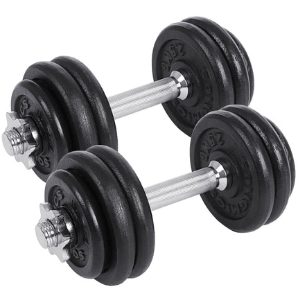 SONGMICS Dumbbell Set Dumbbells Cast Iron Adjustable Set of 2 20kg/30kg/40kg/50kg/60kg Dumbbells for Men Women Workout Gym Training Weightlifting for Home Gym