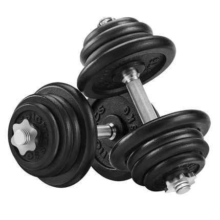 SONGMICS Dumbbell Set Dumbbells Cast Iron Adjustable Set of 2 20kg/30kg/40kg/50kg/60kg Dumbbells for Men Women Workout Gym Training Weightlifting for Home Gym
