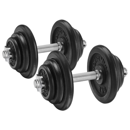 SONGMICS Halterset, dumbbells Gietijzeren Verstelbaar, set van 2