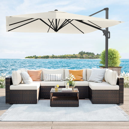SONGMICS Parasol 290 x 290 cm, floating parasol, garden parasol