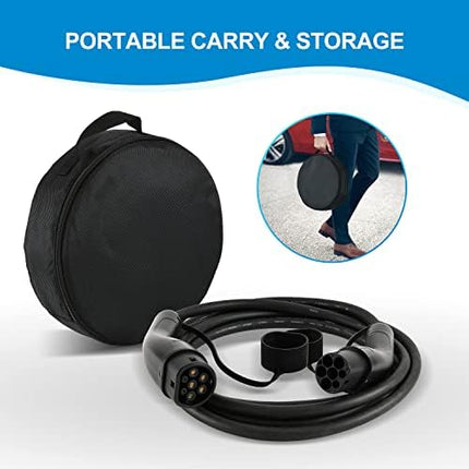 Sierra PHEV type 2 elektrische oplaadkabel voor auto's, 16 A, 11 kW, 3 fasen, 5 m, hybride snellaadkabel, compatibel met model 3 S X Y, ID.3, Zoe, Kona, e-Tron