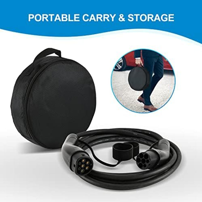 Sierra PHEV type 2 elektrische oplaadkabel voor auto's, 16 A, 11 kW, 3 fasen, 5 m, hybride snellaadkabel, compatibel met model 3 S X Y, ID.3, Zoe, Kona, e-Tron