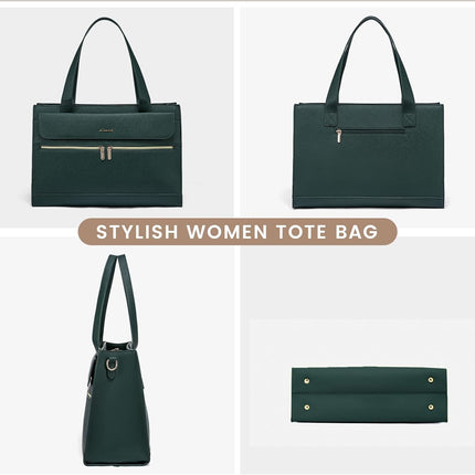 LOVEVOOK Laptoptassen voor vrouwen dames werktassen grote draagtas met laptopvak designer handtas stijlvolle PU-lederen aktetas voor school schoudertas voor kantoor en bedrijf