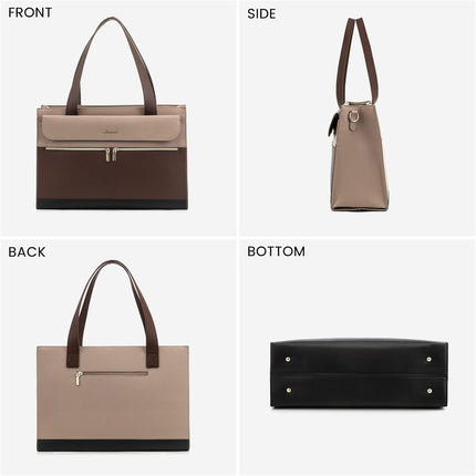 LOVEVOOK Laptoptassen voor vrouwen dames werktassen grote draagtas met laptopvak designer handtas stijlvolle PU-lederen aktetas voor school schoudertas voor kantoor en bedrijf