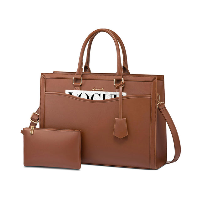 LOVEVOOK Laptoptas 15,6 inch zwarte handtas dames grote shopper tas lederen tote bag werktas schoudertas aktetas uni tas lerarentas schoudertas schoudertas voor business school