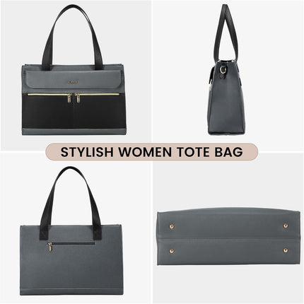 LOVEVOOK Laptoptassen voor vrouwen dames werktassen grote draagtas met laptopvak designer handtas stijlvolle PU-lederen aktetas voor school schoudertas voor kantoor en bedrijf