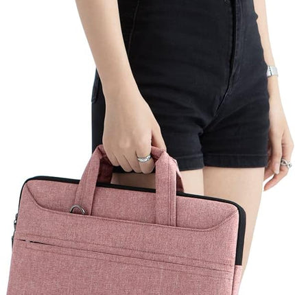 Sierra 17.3 inch LaptopTas Waterdichte Zakelijke Aktetas Messenger Bag Schoudertas werktas notebooktas voor 17.3" Dell/MSI GS73VR Stealth Pro/IdeaPad/HP Envy/LG Gram/ASUS ROG,Roze