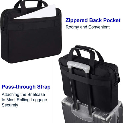 Taygeer Laptoptas 15,6 inch premium waterafstotende laptop kantoor aktetas lichtgewicht messenger tas met verstelbare schouderriem en meerdere compartimenten voor mannen vrouwen reizen business school