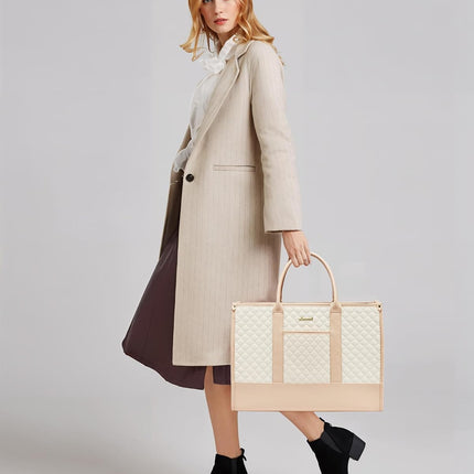 LOVEVOOK Laptoptas Dames, Waterdichte Werktas Handtas Grote Schooltas Shopper Zakelijke Tas Aktetas Lerarentas, Leren Tote Bag Notebooktas voor Kantoor Universiteit