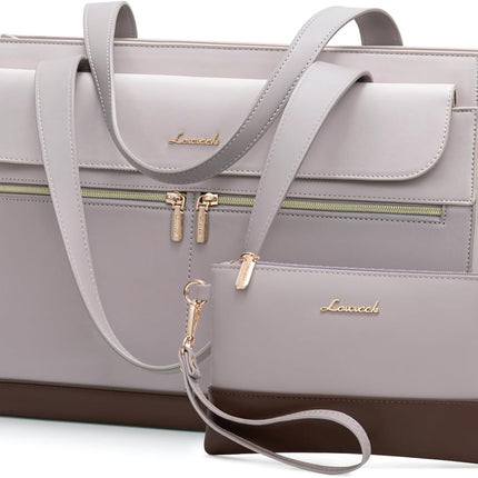 LOVEVOOK Laptoptassen voor vrouwen dames werktassen grote draagtas met laptopvak designer handtas stijlvolle PU-lederen aktetas voor school schoudertas voor kantoor en bedrijf