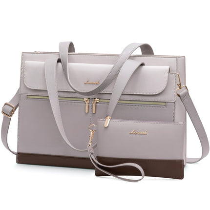 LOVEVOOK Laptoptassen voor vrouwen dames werktassen grote draagtas met laptopvak designer handtas stijlvolle PU-lederen aktetas voor school schoudertas voor kantoor en bedrijf