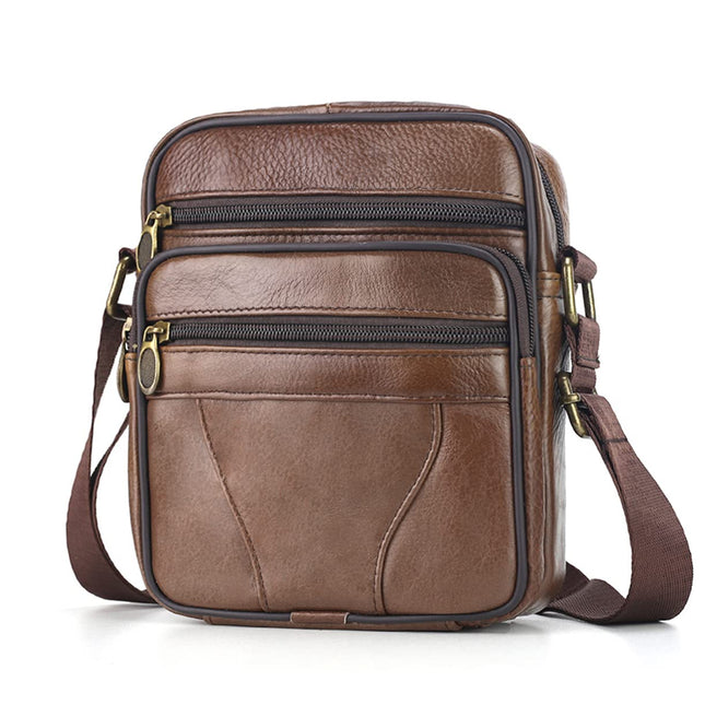 BAGZY Aktetas Leer 15,6 inch Laptoptas Heren Zakelijke Schoudertas Groot Vintage Business Tassen Aktetas A4 Documenten Messenger Bag Echt Leer Cadeaus voor Mannen voor Zakenreis/Kantoor/College