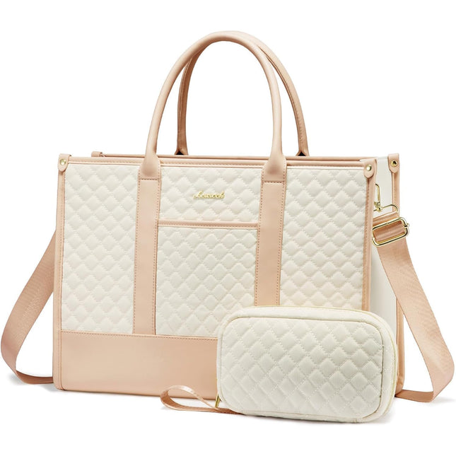 LOVEVOOK Laptoptas Dames, Waterdichte Werktas Handtas Grote Schooltas Shopper Zakelijke Tas Aktetas Lerarentas, Leren Tote Bag Notebooktas voor Kantoor Universiteit