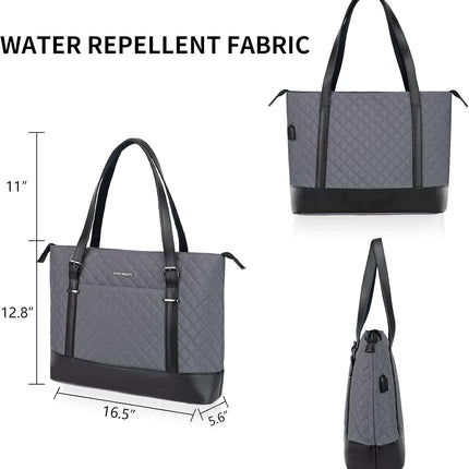KROSER Laptoptas 15,6" Grote Schoudertas Waterafstotend Lichtgewicht Nylon Computerdraagtas Dames Stijlvolle handtas voor Werk/Bedrijf/School/Universiteit/Teizen