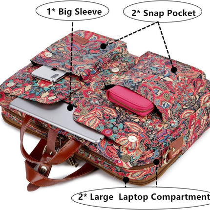 Sierra Aktetas voor vrouwen, Handtassen, Laptoptas voor 15,6"-17" Notebook, Computer, Laptop, Schoudertassen, Werktas BC-07, Hs, XL