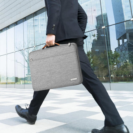 Sierra Laptop Hoes Sleeve Draagtas voor 15,6 Inch HP Lenovo Acer Dell Samsung notebook, MacBook Pro 16 Inch Cover met Intrekbare Handgreep, Grijs