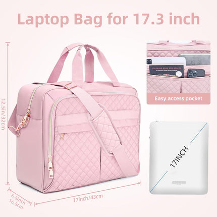 Sierra 17,3 inch laptoptas voor dames en heren, laptoptas, waterdichte aktetas voor zakenreizen, school, werktas
