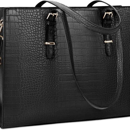 Lubardy Laptoptassen voor vrouwen, boodschappentas, 15.6 inch lederen grote dameshandtas, werktas, designer zaken-, schouder-, winkel- of kantoortas