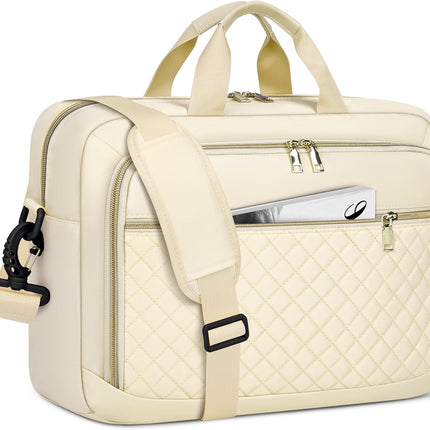 NEWHEY Tas voor 17,3 inch laptop, dames-werktas, waterdicht, grote tas, schoudertas, aktetas, voor kantoor, universiteit, school