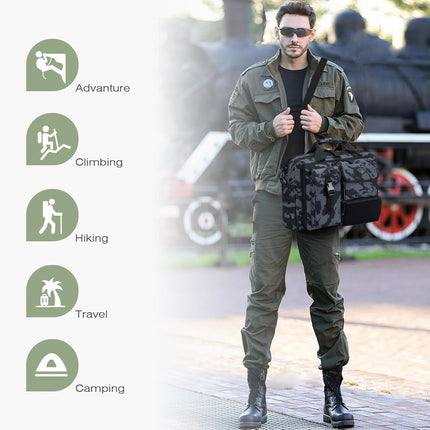 SPAHER Aktetas Heren Werktas Heren Laptoptas 14/15.6/17.3 Inch Zakelijk Tactische Tas Militaire Tas Schoudertas Messenger Bag Heren Cadeau voor Dames Heren