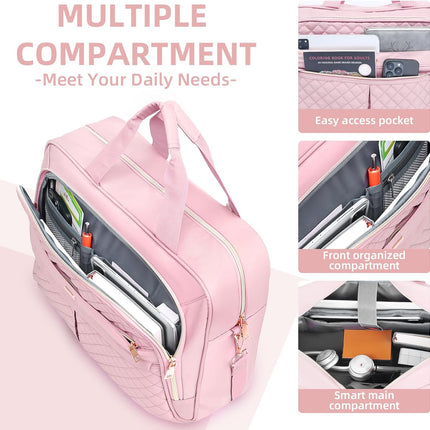 Sierra 17,3 inch laptoptas voor dames en heren, laptoptas, waterdichte aktetas voor zakenreizen, school, werktas