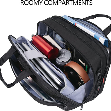 VANKEAN 17,3 inch laptop aktetas voor mannen en vrouwen, hoogwaardige schoudertas, waterafstotende laptops met RFID-vak, uitbreidbare messenger bag