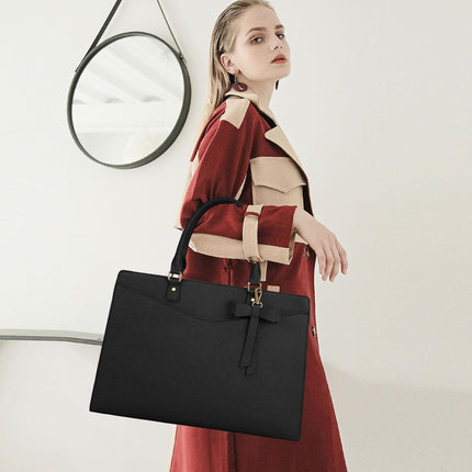 Dakuly Laptoptassen voor vrouwen, 15,6 inch, dameshandtassen, draagtas, grote werktassen, PU-lederen ontwerper-schoudertas voor zakelijk gebruik, kantoor, winkelen of universiteit