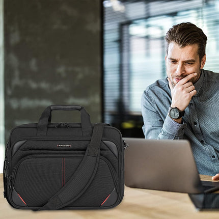 KROSER laptoptas 15,6 inch zakelijke tas laptop schoudertas waterafstotende schoudertas duurzame tablet hoes met RFID-tassen voor college/heren/vrouwen/mannen/dames