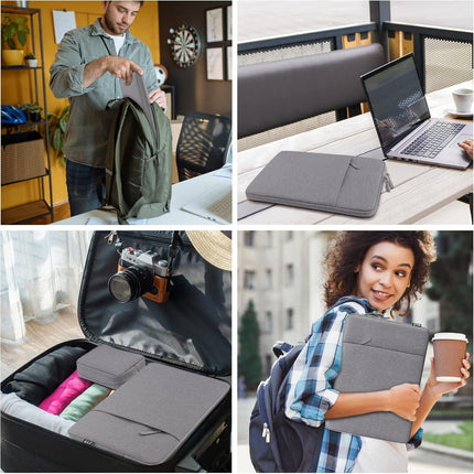 Sierra Laptoptas Hoes Sleeve beschermhoes voor 2022 2020-2021 MacBook Air 13 13.6 M2 M1, 2012-2022 Macbook Pro 13 M2 M1,2021 2023 MacBook Pro 14 M2 M1,13.5 Surface Laptop,MatebookD 14,Donker Grijs