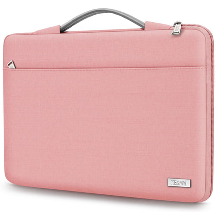 Sierra Laptop Hoes Sleeve Draagtas voor 15,6 Inch HP Lenovo Acer Dell Samsung notebook, MacBook Pro 16 Inch Cover met Intrekbare Handgreep, Roze