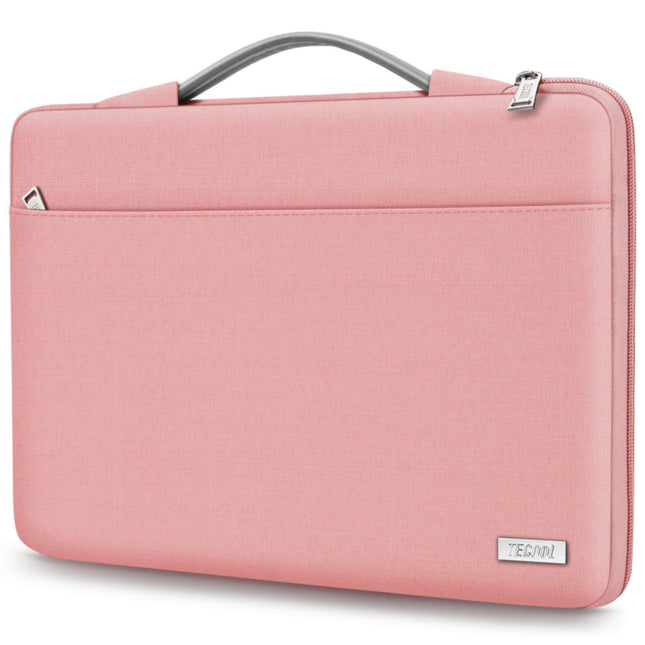 Sierra Laptop Hoes Sleeve Draagtas voor 15,6 Inch HP Lenovo Acer Dell Samsung notebook, MacBook Pro 16 Inch Cover met Intrekbare Handgreep, Roze