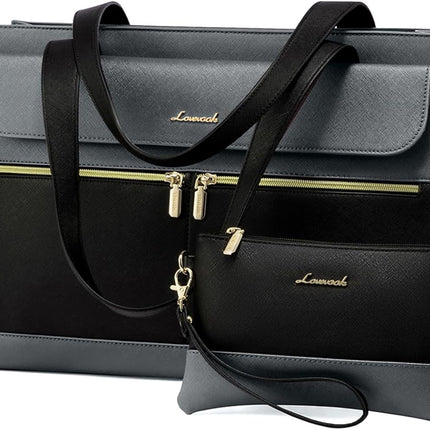 LOVEVOOK Laptoptassen voor vrouwen dames werktassen grote draagtas met laptopvak designer handtas stijlvolle PU-lederen aktetas voor school schoudertas voor kantoor en bedrijf