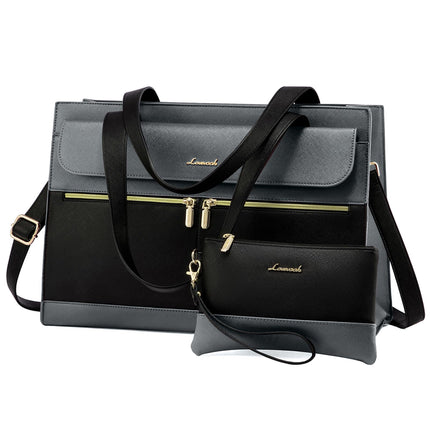 LOVEVOOK Laptoptassen voor vrouwen dames werktassen grote draagtas met laptopvak designer handtas stijlvolle PU-lederen aktetas voor school schoudertas voor kantoor en bedrijf