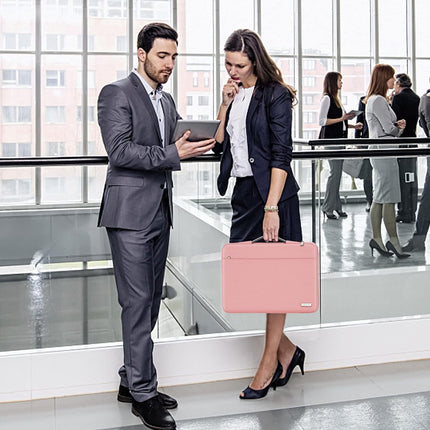 Sierra Laptop Hoes Sleeve Draagtas voor 15,6 Inch HP Lenovo Acer Dell Samsung notebook, MacBook Pro 16 Inch Cover met Intrekbare Handgreep, Roze