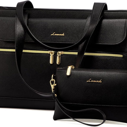 LOVEVOOK Laptoptassen voor vrouwen dames werktassen grote draagtas met laptopvak designer handtas stijlvolle PU-lederen aktetas voor school schoudertas voor kantoor en bedrijf