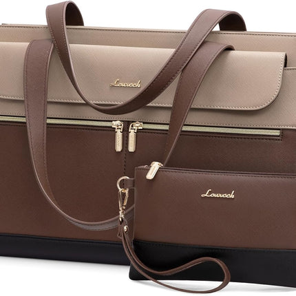 LOVEVOOK Laptoptassen voor vrouwen dames werktassen grote draagtas met laptopvak designer handtas stijlvolle PU-lederen aktetas voor school schoudertas voor kantoor en bedrijf