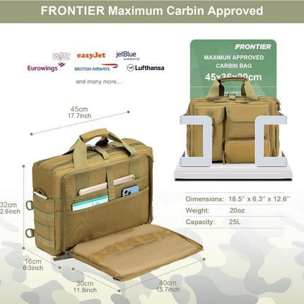 SPAHER Aktetas Heren Werktas Heren Laptoptas 14/15.6/17.3 Inch Zakelijk Tactische Tas Militaire Tas Schoudertas Messenger Bag Heren Cadeau voor Dames Heren